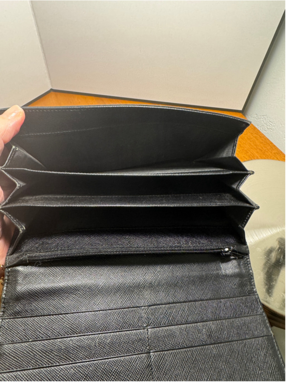 Prada Nylon Continental Black Nylon Wallet - Picture 3 of 9